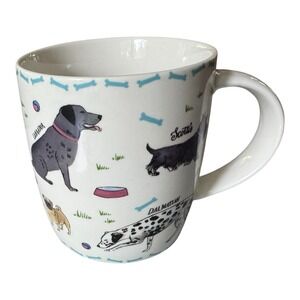 Milly Green Debonair Dogs Ceramic Coffee Mug White Dog Breeds Tea Cup MG1431